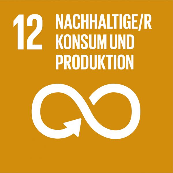 Icongrafik für das Nachhaltigskeitsziel Nummer 12 - Nachhaltiger Konsum und nachhaltige Produktion